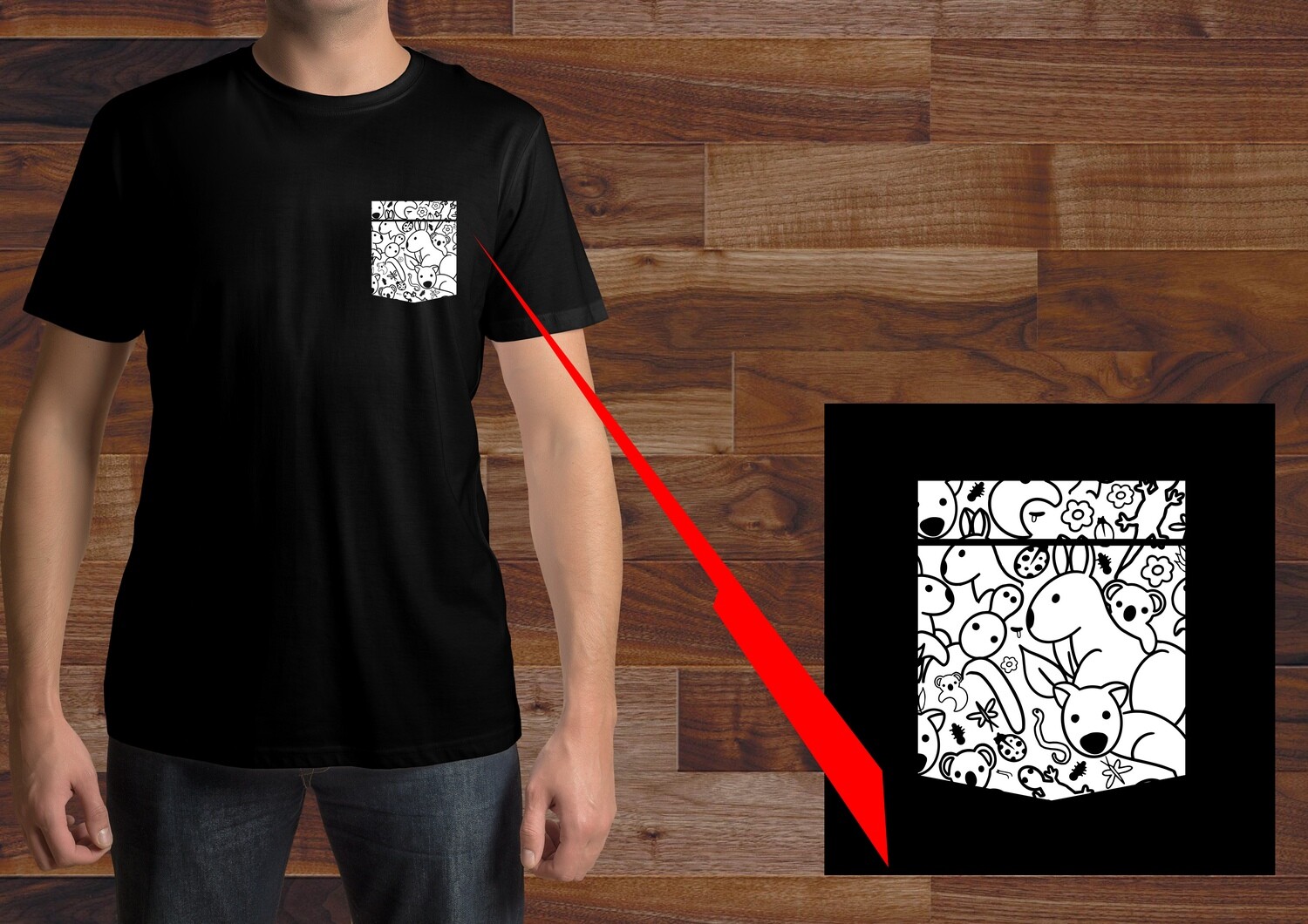 Animals of Australia Pocket Tee