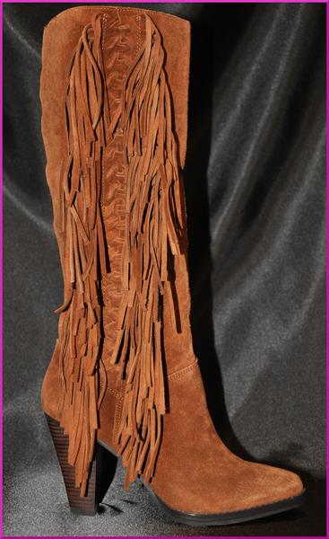 michael kors suede fringe boots