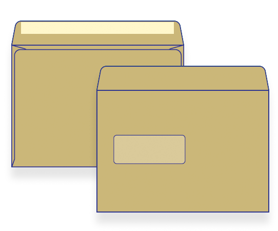 50938 - C5 Brown Craft Barcode Window Face Lick & Stick 50938 - C5 Brown Craft Barcode Window Face Lick & Stick