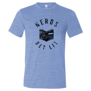 Blue Nerds Get Lit Shirt Large 00029