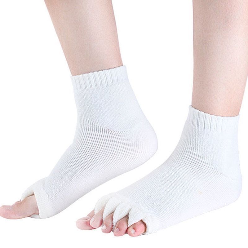 Yoga GYM Massage Open Five Toe Separator Socks Foot Alignment Pain Relief