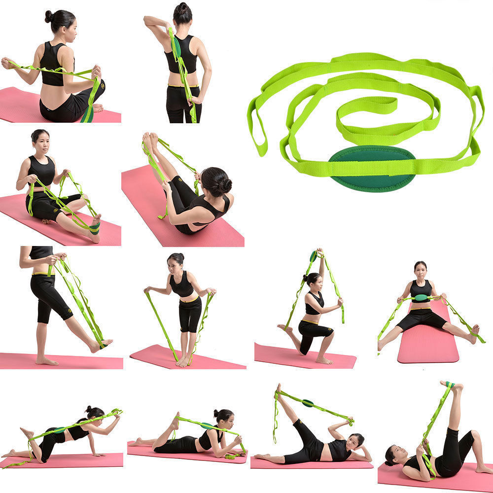 Restore Multi-Grip 85"Yoga Stretch Strap Training Belt Waist Leg Fitness Flexibl