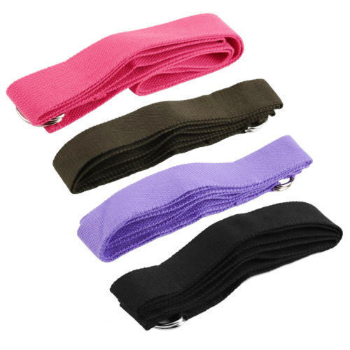 Yoga Stretch Strap D-Ring Belt Figure Waist Fitness Exercise Gym Multicolor yhs-Dring-strp