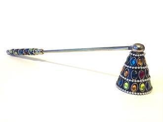 CANDLE SNUFFER, MULTI-COLOR JEWELED (12" x 1.75") 128238-9789991589558