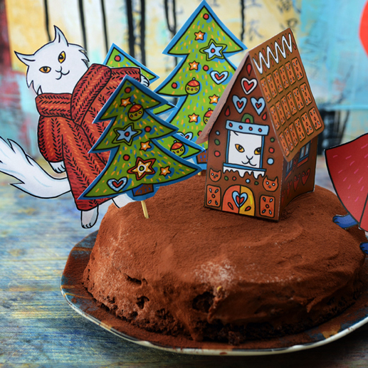 Christmass Cake Decoration 00692