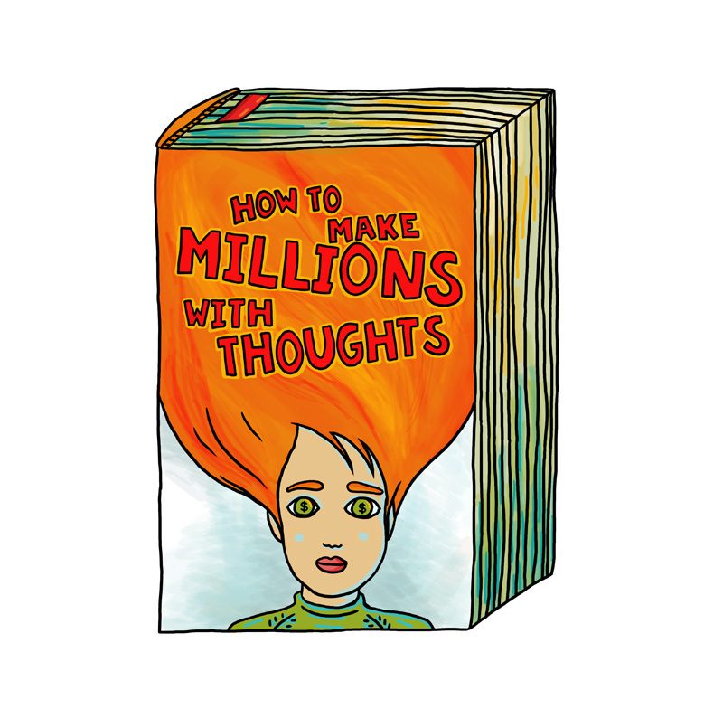 Postcard: "How To Make Millions With Thoughts"