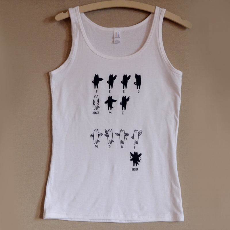 Shirt "Feed me!" white 00338