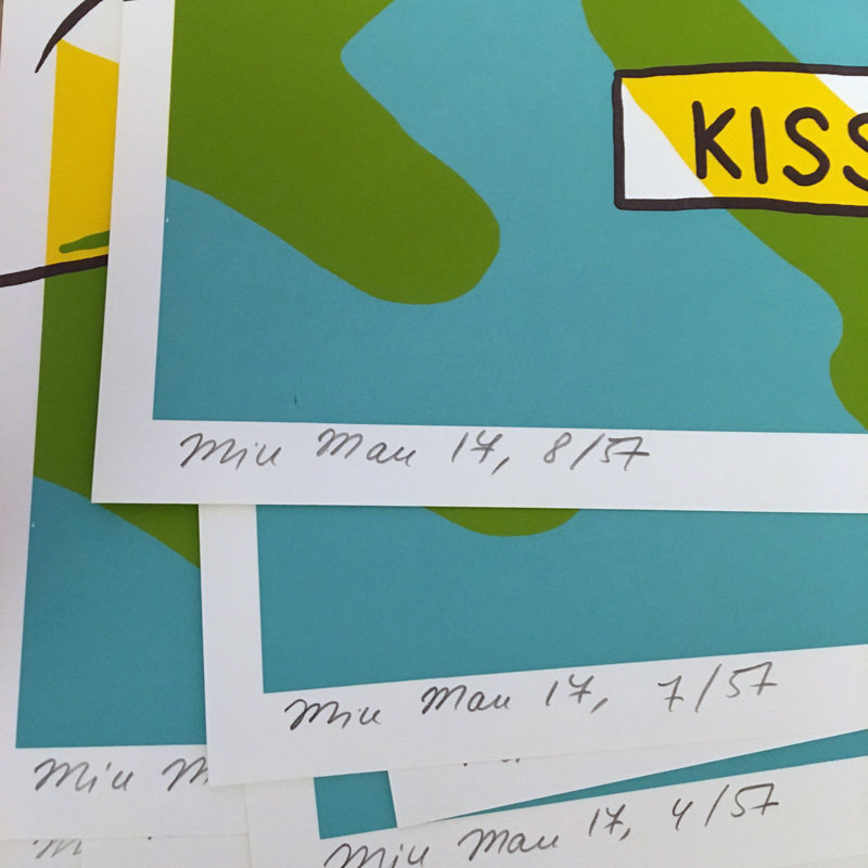 "Kiss Me!" Screen Print limited edition