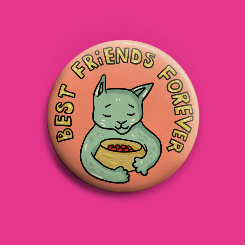 Best Freinds Forever Button 50mm 00822
