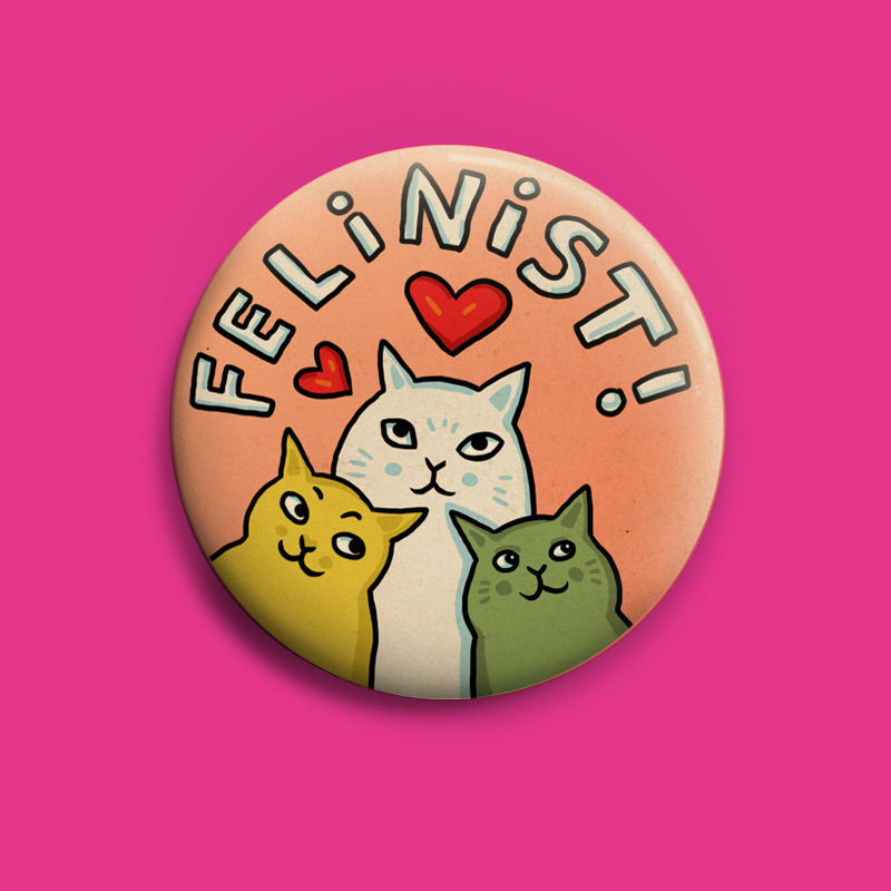 Felinist Button 50mm 00823