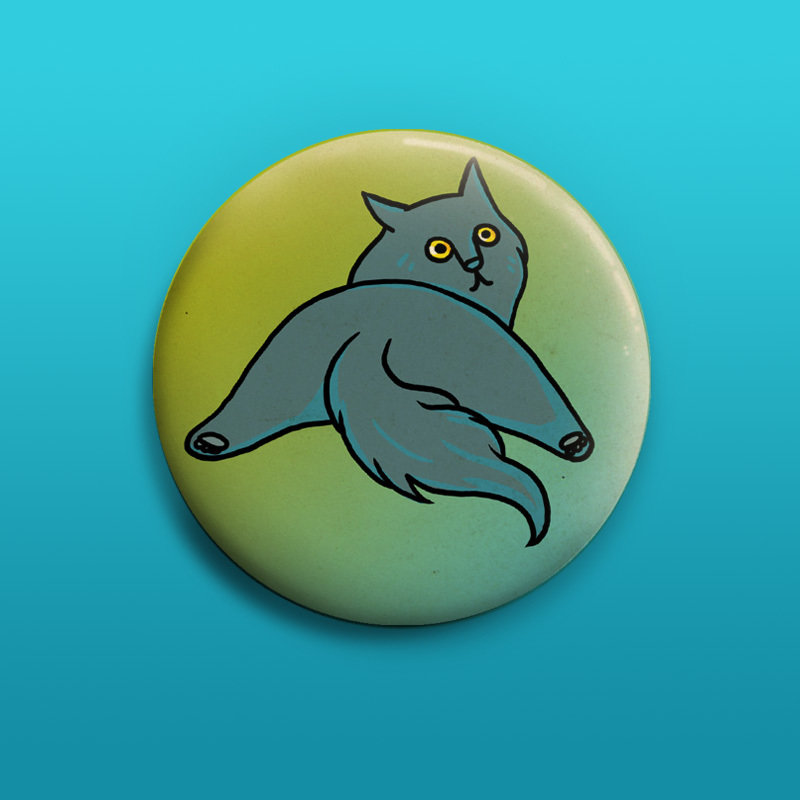 Blue Beauty Button 50mm 00829