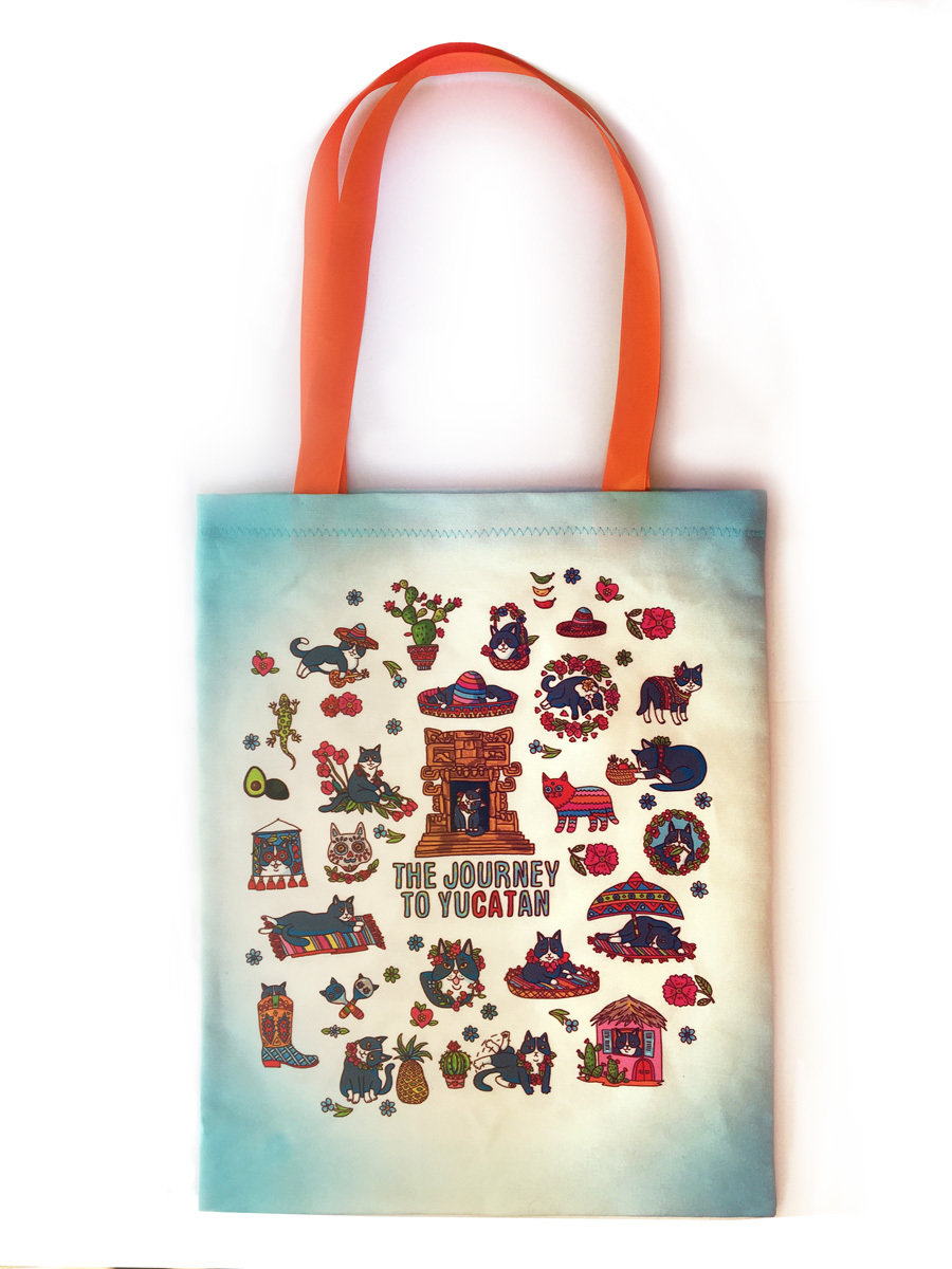 Tote Bag "Journey to YuCATan" BLUE 00840