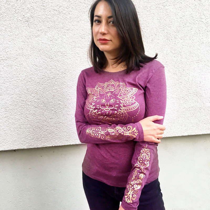 Shirt "Purrvana" Rose 00984