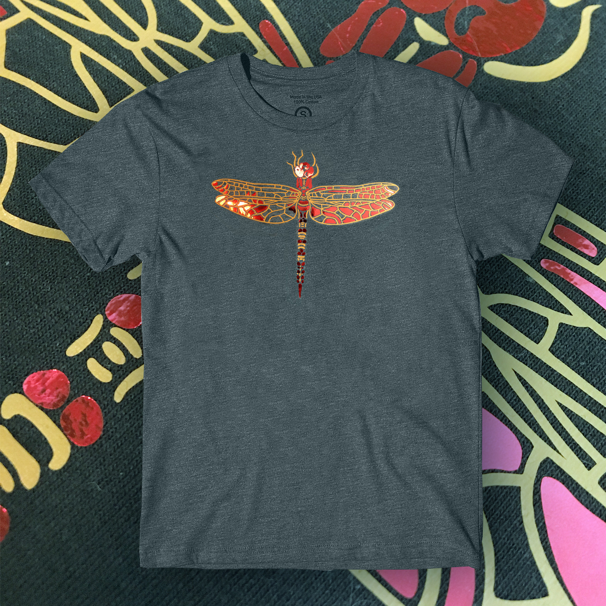 Shirt "Dragonfly" grey 01066
