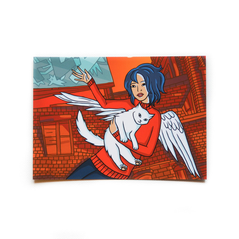 Be inspired postcard by Miu Mau 00494
