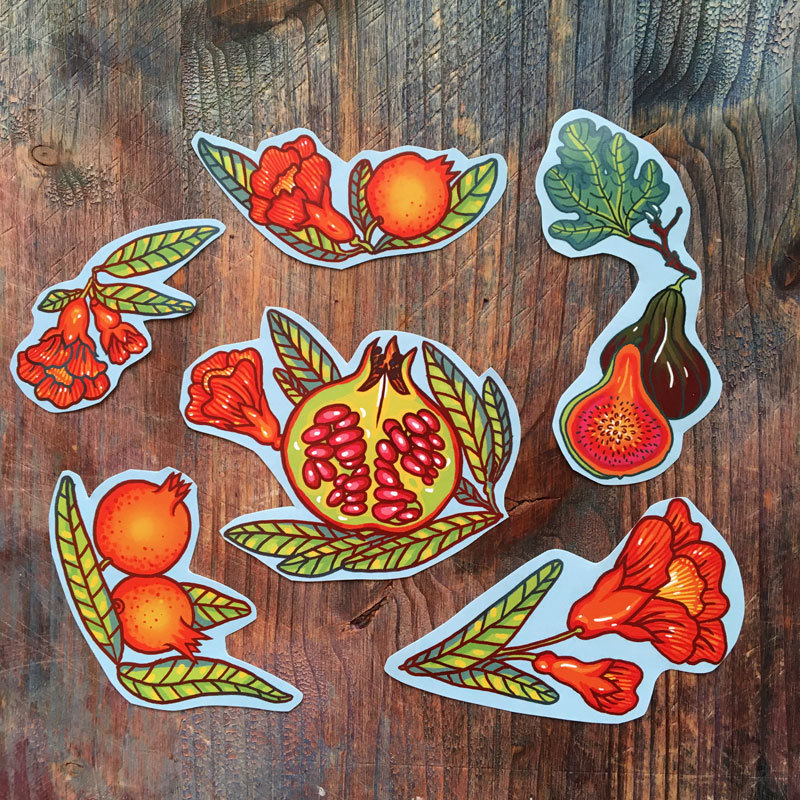 Big Fruit&Berries stickers set of 27