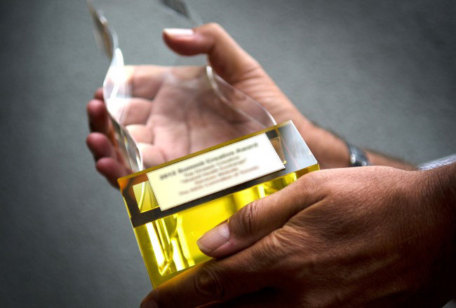 Gold Crystal Trophy