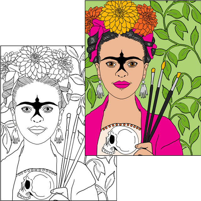 La Pintora Coloring Page La Pintora Coloring Page