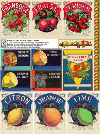French Fruit Labels French Fruit Labels