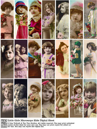 Little Girls Microscope Slides Little Girls Microscope Slides