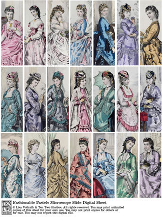 Fashionable Pastels Microscope Slides Fashionable Pastels Microscope Slides