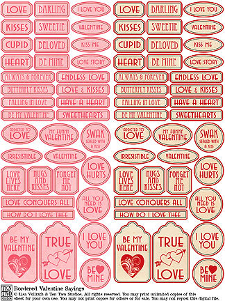 Bordered Valentine Sayings Bordered Valentine Sayings