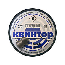 Пули пневматические Квинтор-3 (300 шт, 4,5 мм, 0,53 г) Пули пневматические Квинтор-3 (300 шт, 4,5 мм, 0,53 г)
