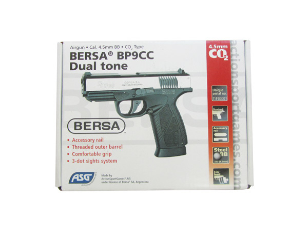 Пистолет ASG BERSA BP9CC Blowback (металл-серебро)
