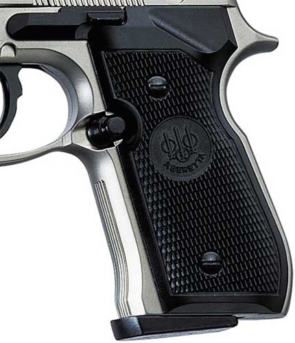 Пистолет Umarex Beretta M92 FS (никель, с чёрными накладками)
