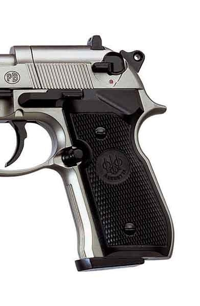 Пистолет Umarex Beretta M92 FS (никель, с чёрными накладками)