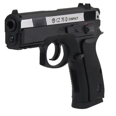 Пистолет ASG CZ-75 D Compact (никелированный затвор)