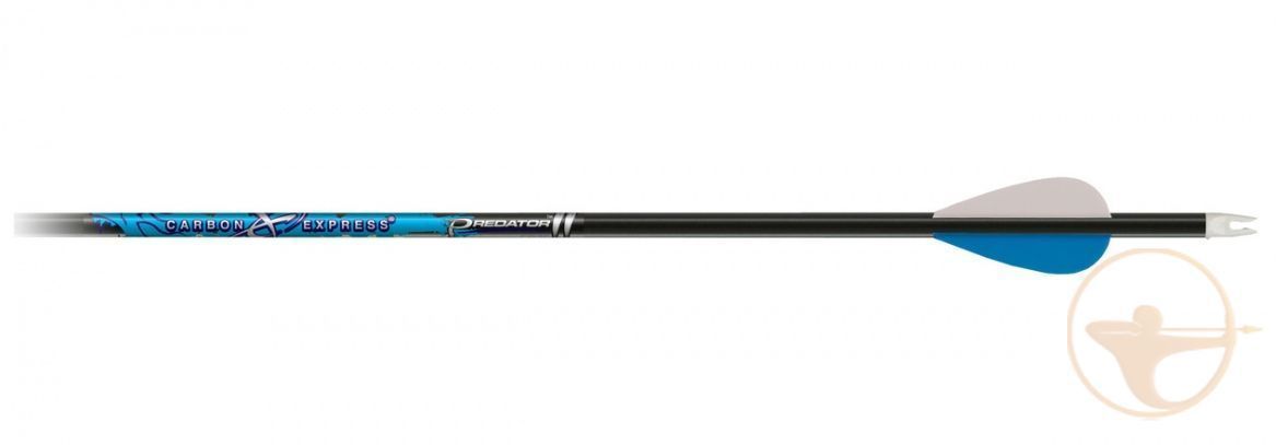 Стрела для лука Carbon Express Predator II 6075 с натуральным пером 31 дюйм 01708