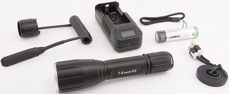 Фонарь Яркий луч T8 Hunter v2
