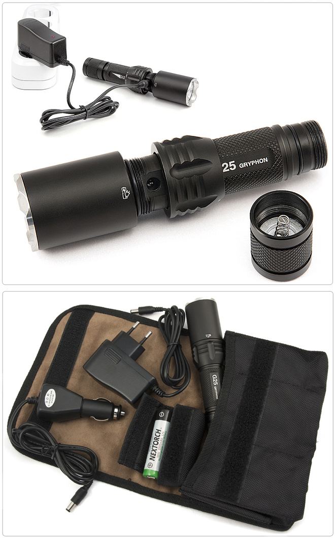 Фонарь Яркий луч G25 Gryphon CREE XM-L U2