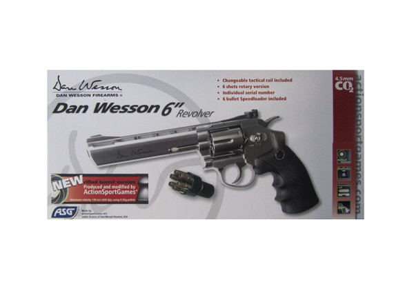 Револьвер ASG Dan Wesson 6 Silver (пулевой)
