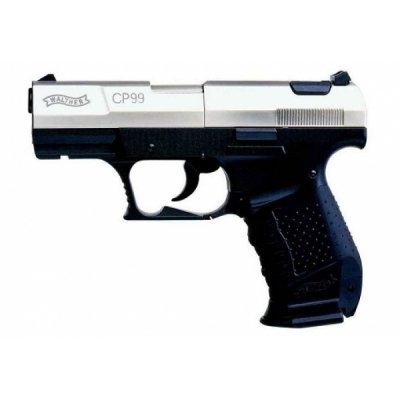 Пистолет Umarex Walther CP 99 Compact (никель с черной рукояткой) 02019