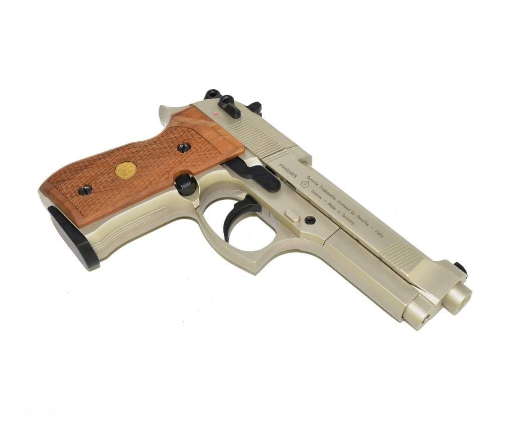 Пистолет Umarex Beretta M92 FS (никель с дерев. накладками)