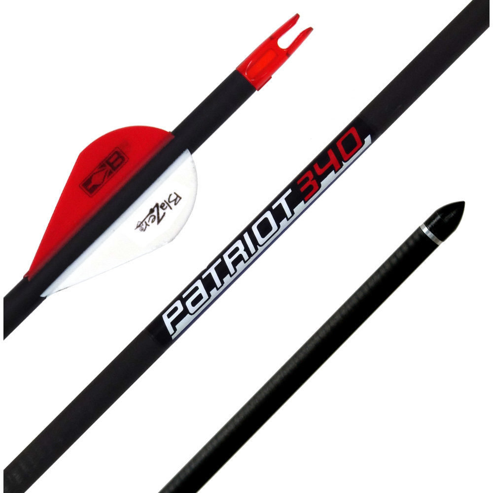 Стрела лучная карбоновая Bowmaster Patriot с оперением Blazer (6 шт.) 02036