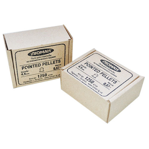 Пули пневматические Люман Pointed pellets (1250 шт, 4,5 мм, 0,57 г) Пули пневматические Люман Pointed pellets (1250 шт, 4,5 мм, 0,57 г)