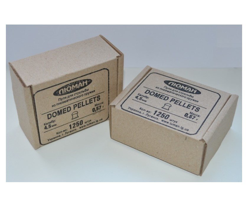Пули пневматические Люман Domed pellets (1250 шт, 4,5 мм, 0,57 г) Пули пневматические Люман Domed pellets (1250 шт, 4,5 мм, 0,57 г)