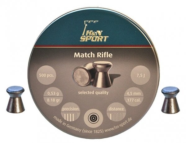 Пули пневматические H&N Finale Match Rifle (500 шт, 4,5 мм, 0,53 г)