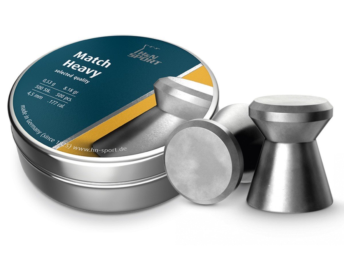 Пули пневматические H&N Match Heavy (500 шт, 4,5 мм, 0,53 г) 02042