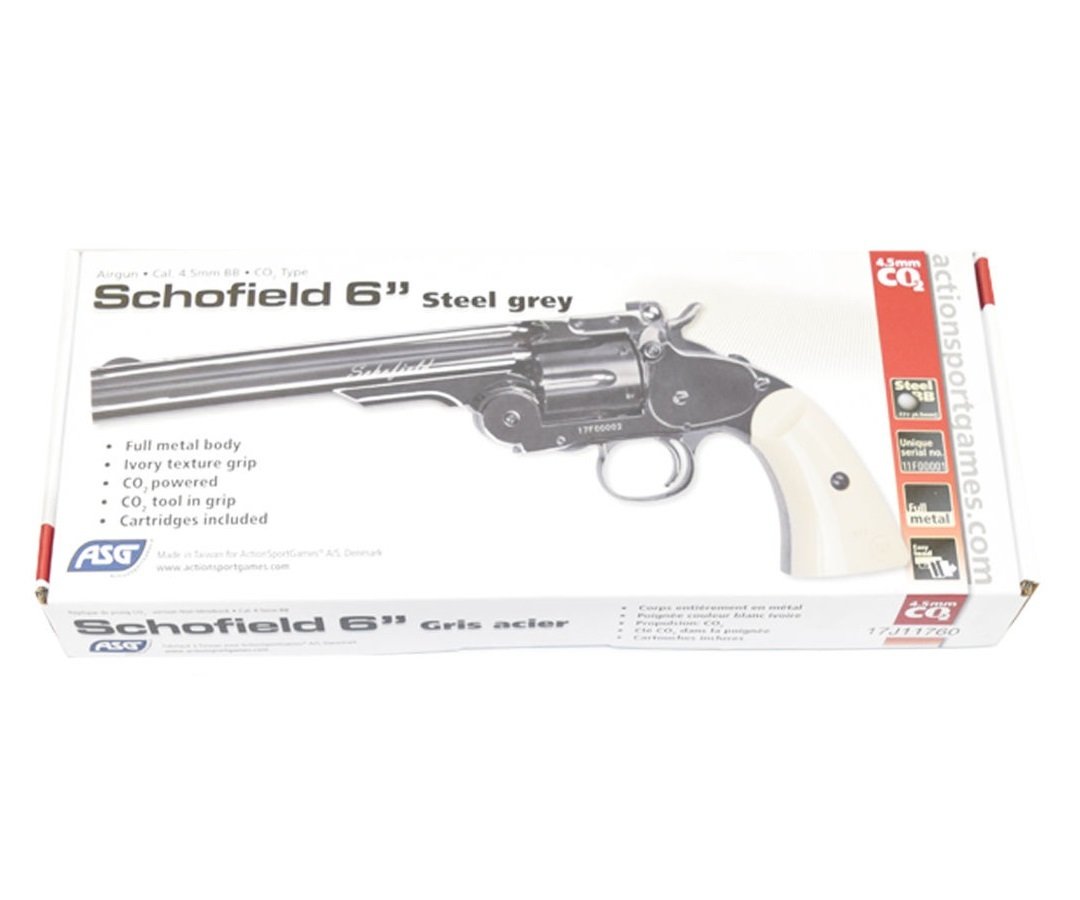 Револьвер ASG Schofield-6 steel grey