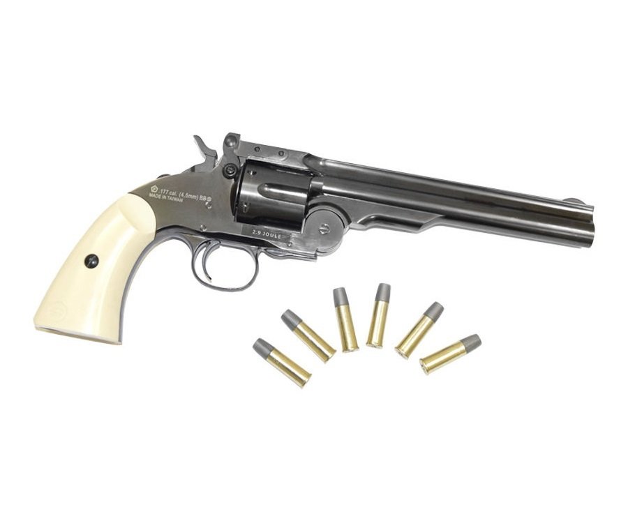 Револьвер ASG Schofield-6 steel grey