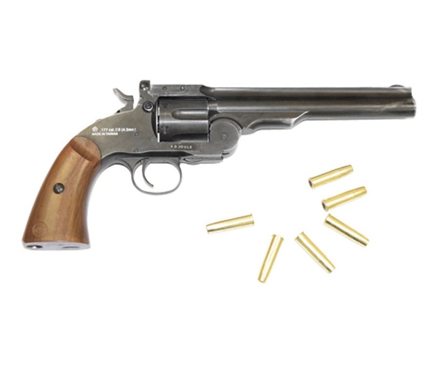 Револьвер ASG Schofield-6 aging black (пулевой)