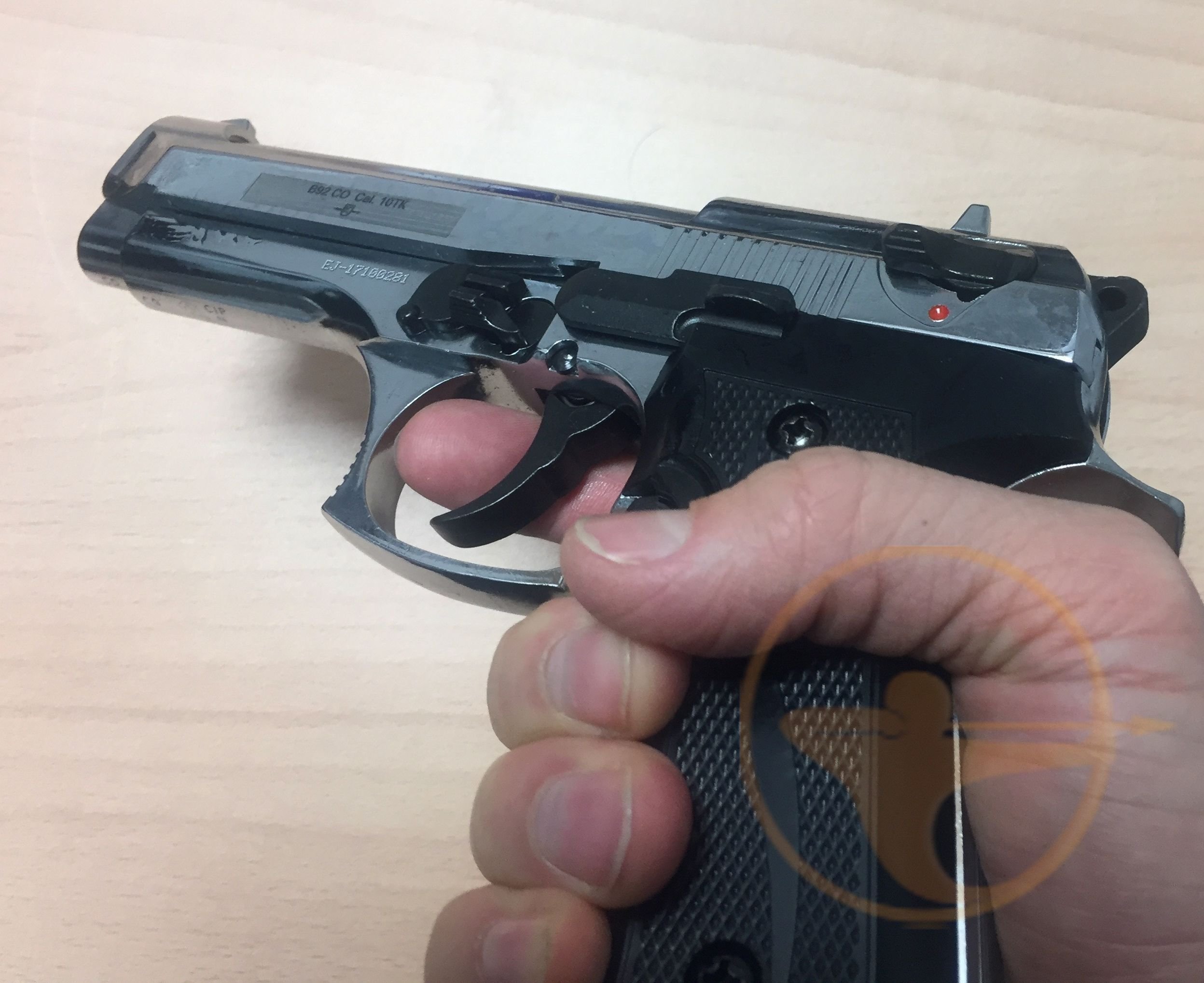 Охолощенный пистолет Beretta B92-СО, 10ТК (хром)