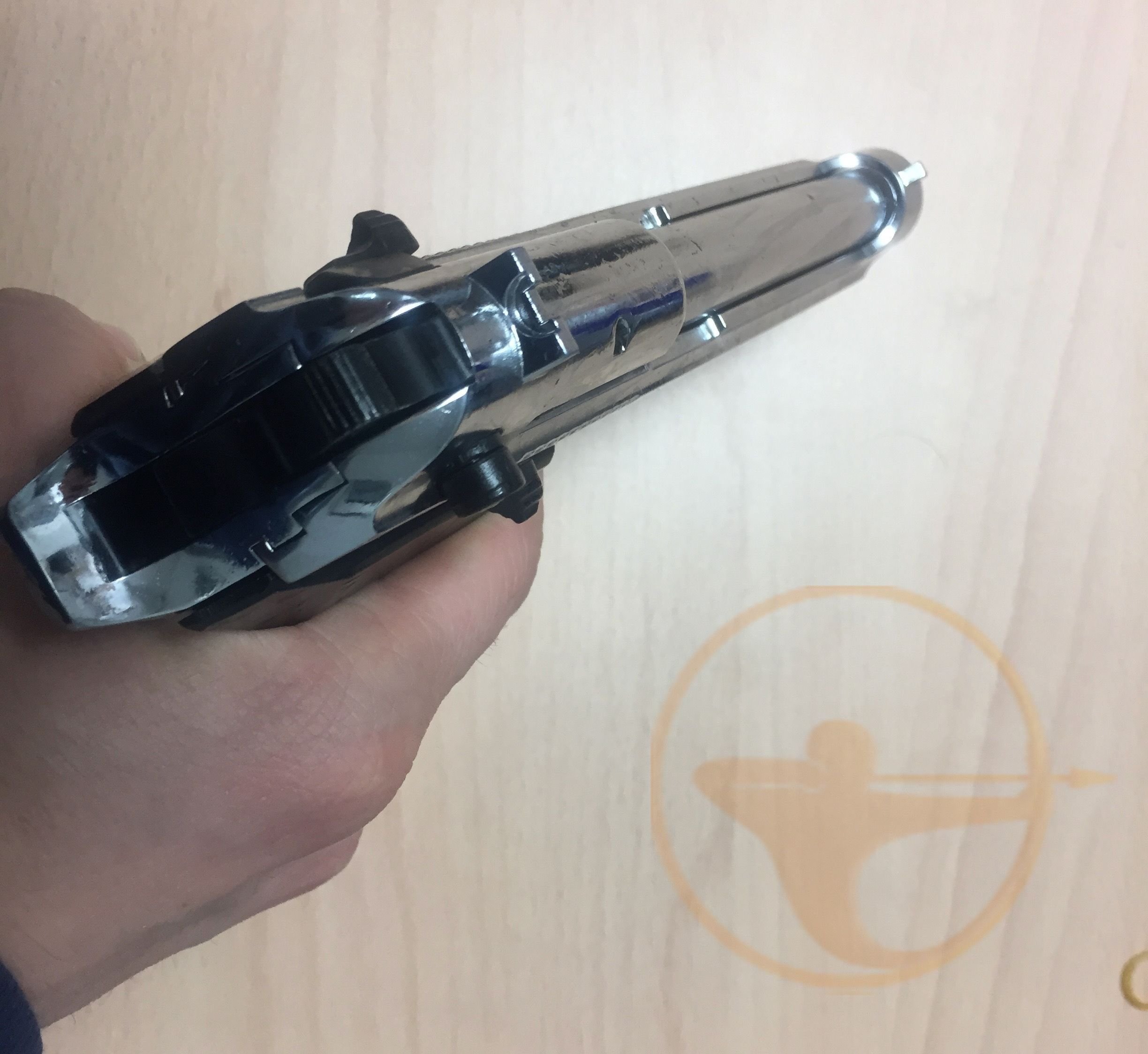 Охолощенный пистолет Beretta B92-СО, 10ТК (хром)