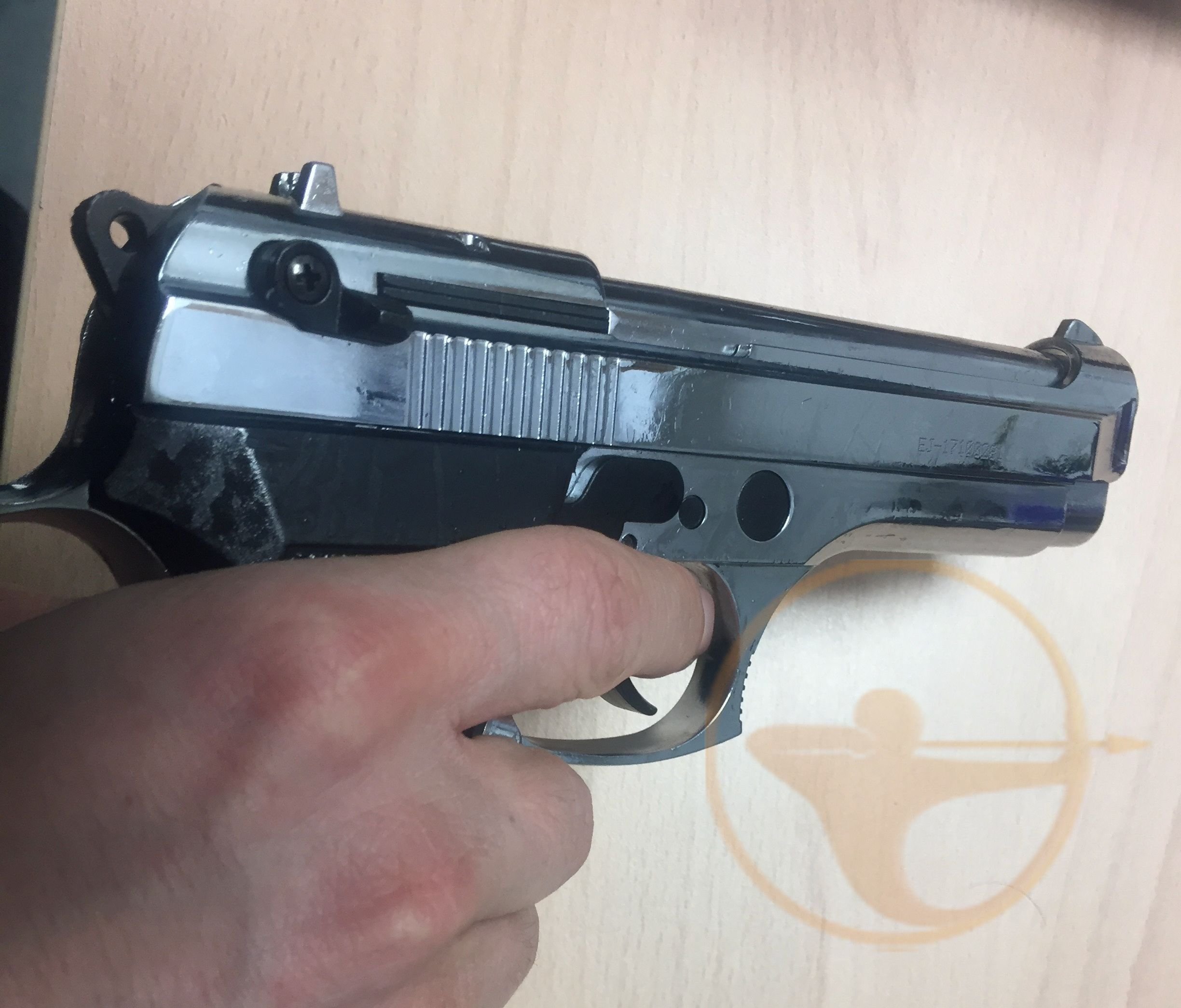 Охолощенный пистолет Beretta B92-СО, 10ТК (хром)