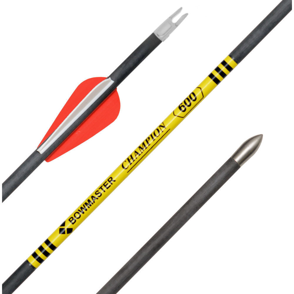 Стрелы лучные карбон Bowmaster Champion 700 Streamline (6 шт.) Стрелы лучные карбон Bowmaster Champion 700 Streamline (6 шт.)