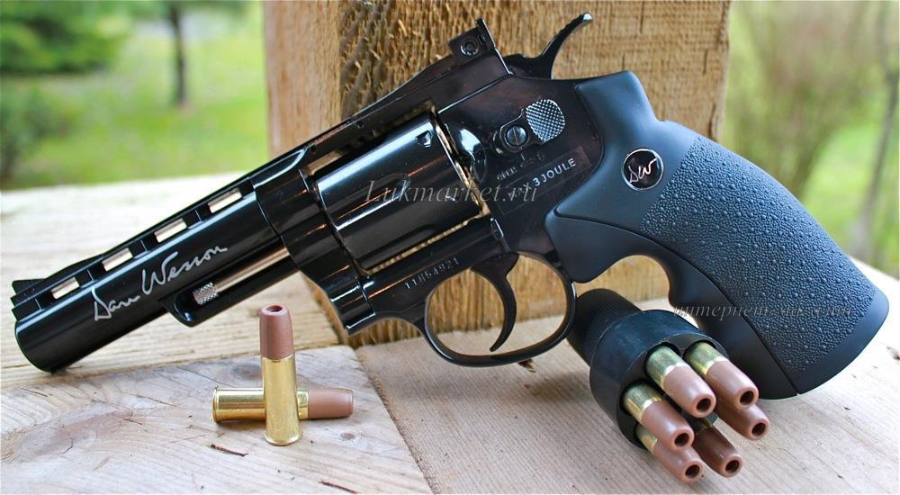 Пневматический револьвер ASG Dan Wesson 4" Grey купить